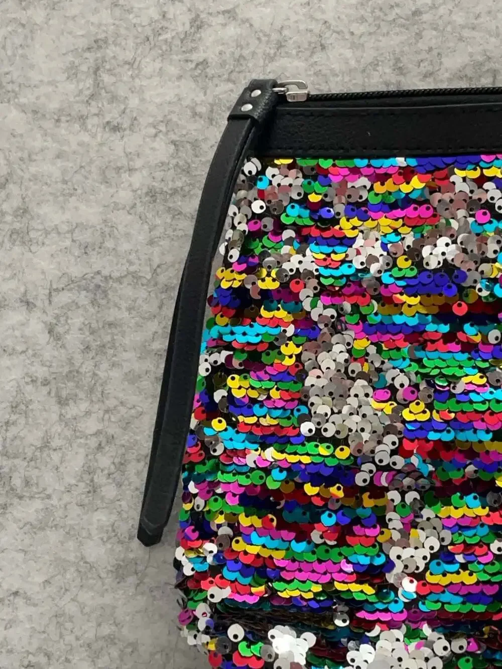Victoria's Secret Rainbow Sequin Wristlet Pouch
